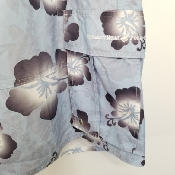 Beverly Hills Polo Club Men's Blue Board Shorts - Picture 4 of 7